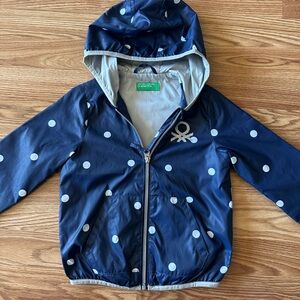 United Colors Of Benetton Navy Polka Dot Raincoat